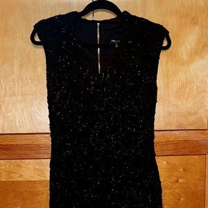 EUC Black Beaded Embroidered Cocktail Dress - 8 - Perfect LBD!